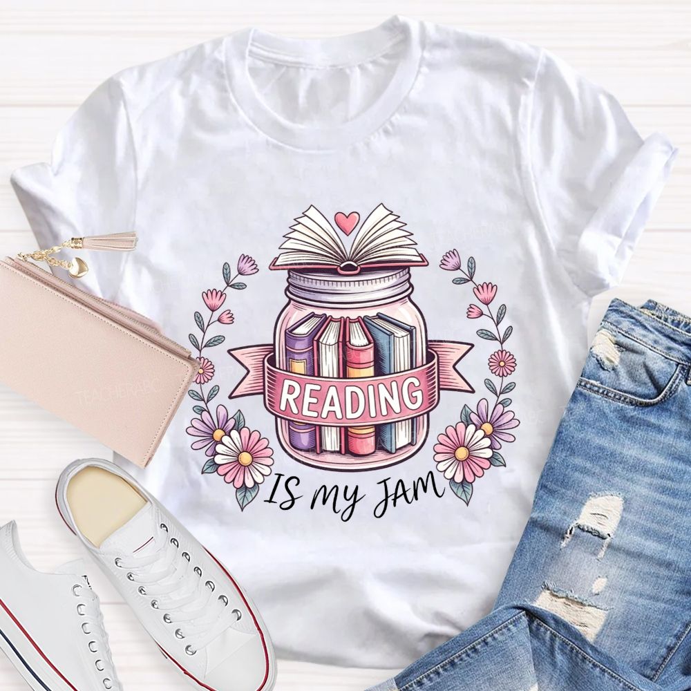 Books Inside My Jam Reading In My Heart T-shirt
