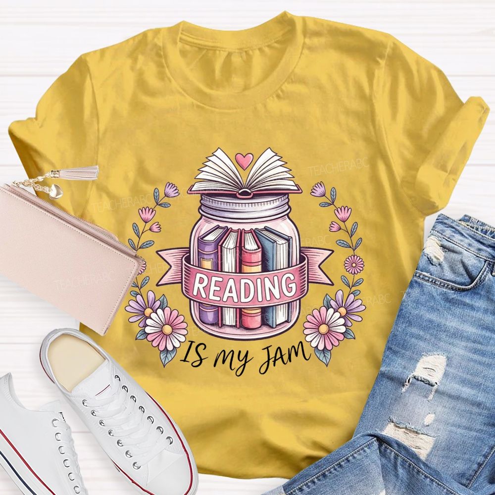 Books Inside My Jam Reading In My Heart T-shirt