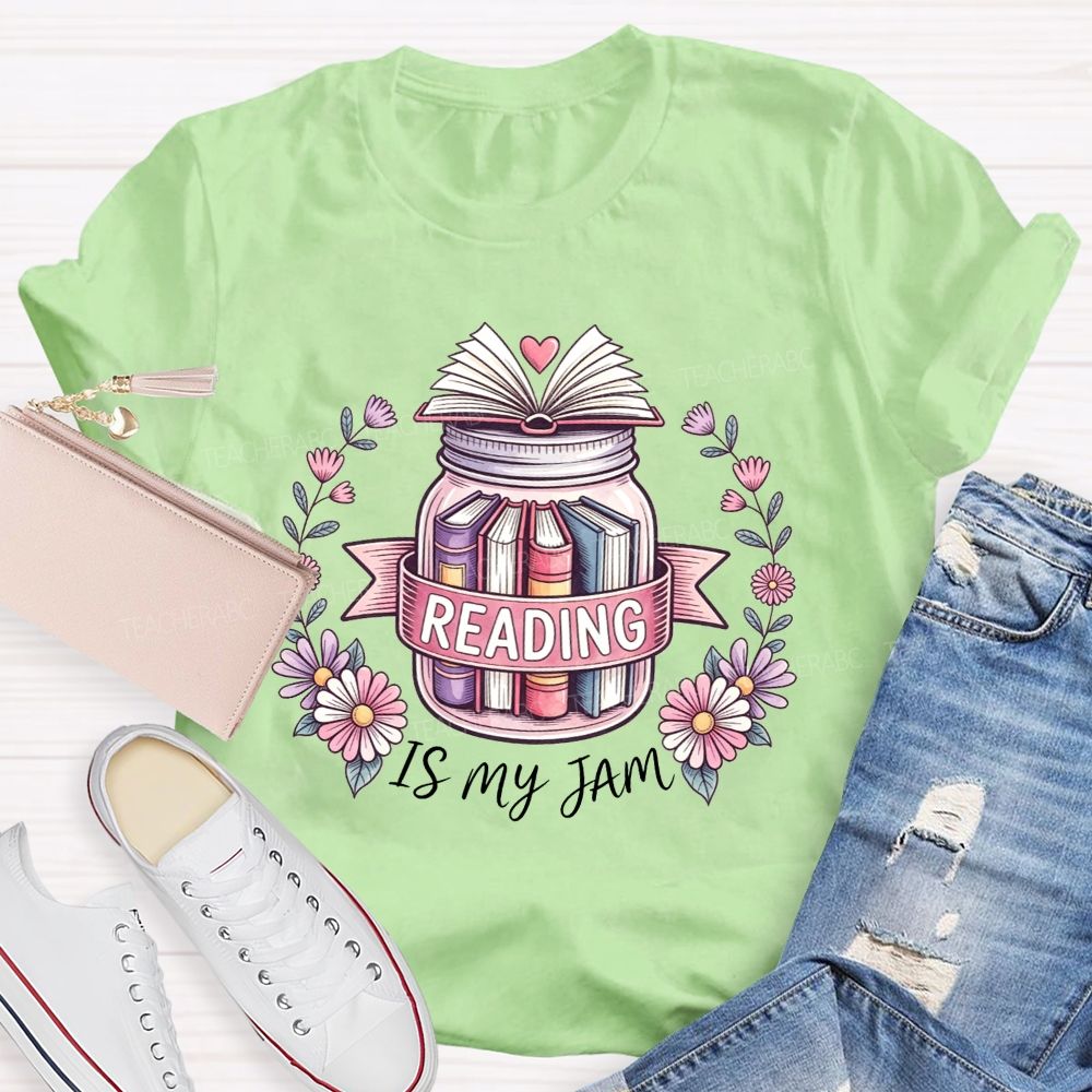 Books Inside My Jam Reading In My Heart T-shirt