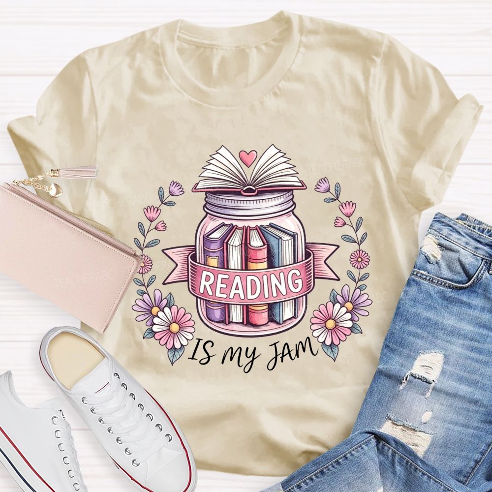 Books Inside My Jam Reading In My Heart T-shirt