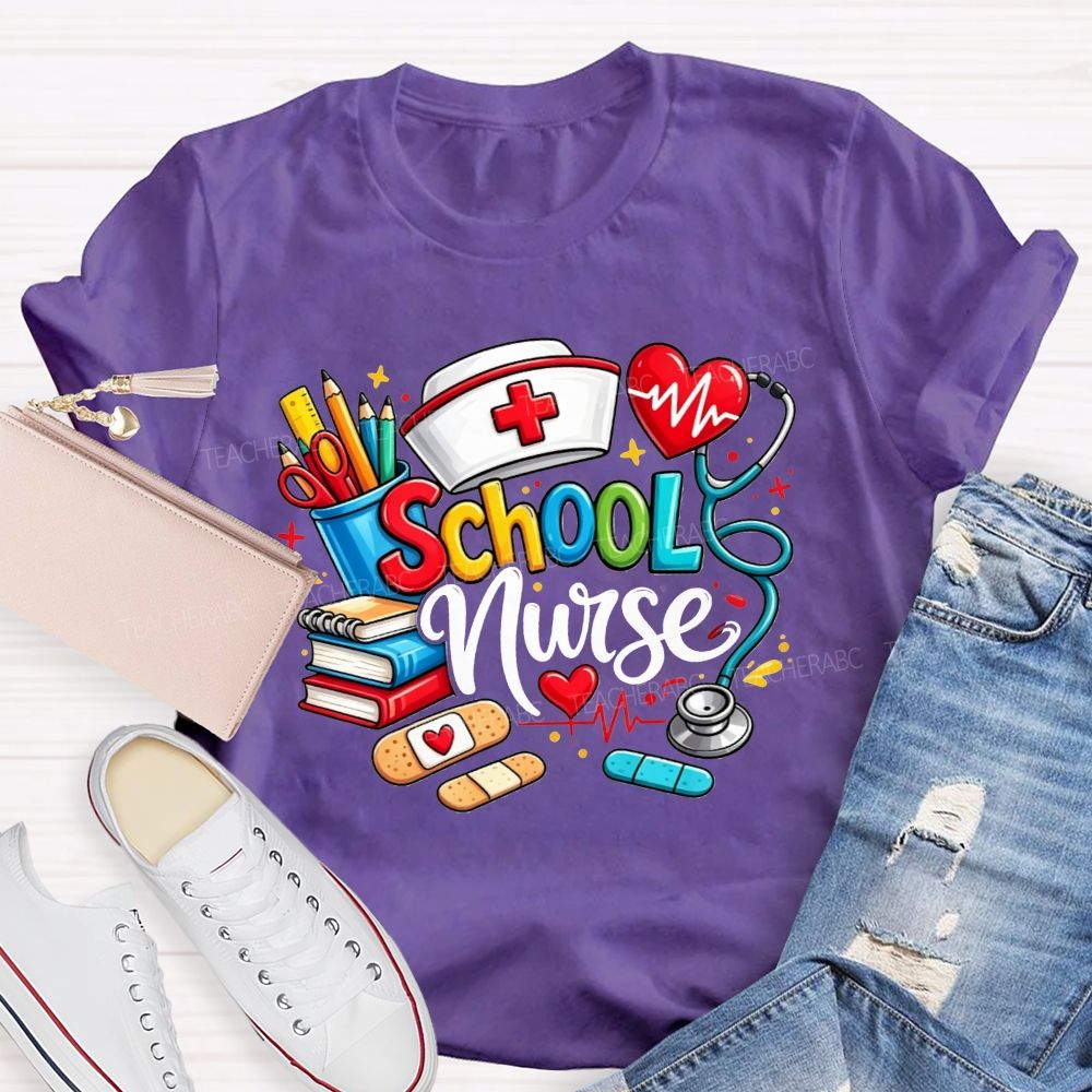 School Nurse Ready For Every Scraped Knee And Headache T-shirt