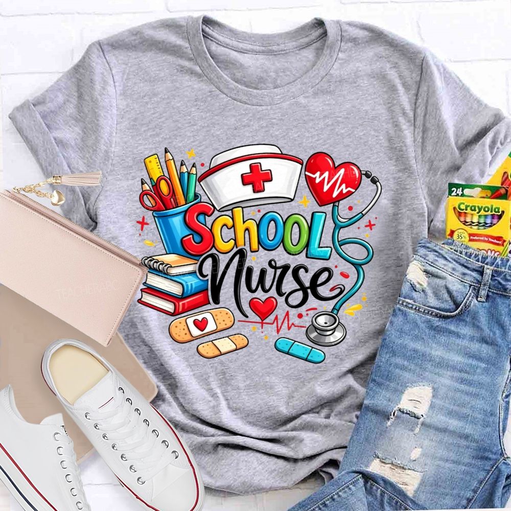 School Nurse Ready For Every Scraped Knee And Headache T-shirt