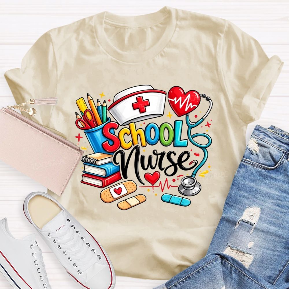 School Nurse Ready For Every Scraped Knee And Headache T-shirt