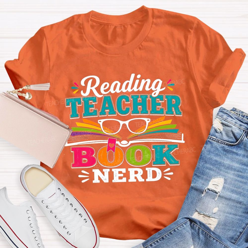 Reading Teacher Book Nerd Teacher T-shirt
