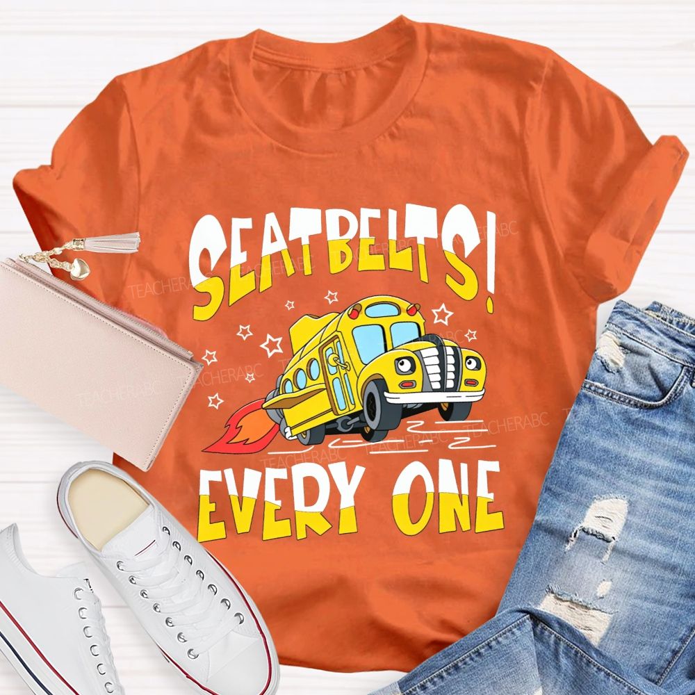 Magic School Bus Seatbelts Everyone T-shirt