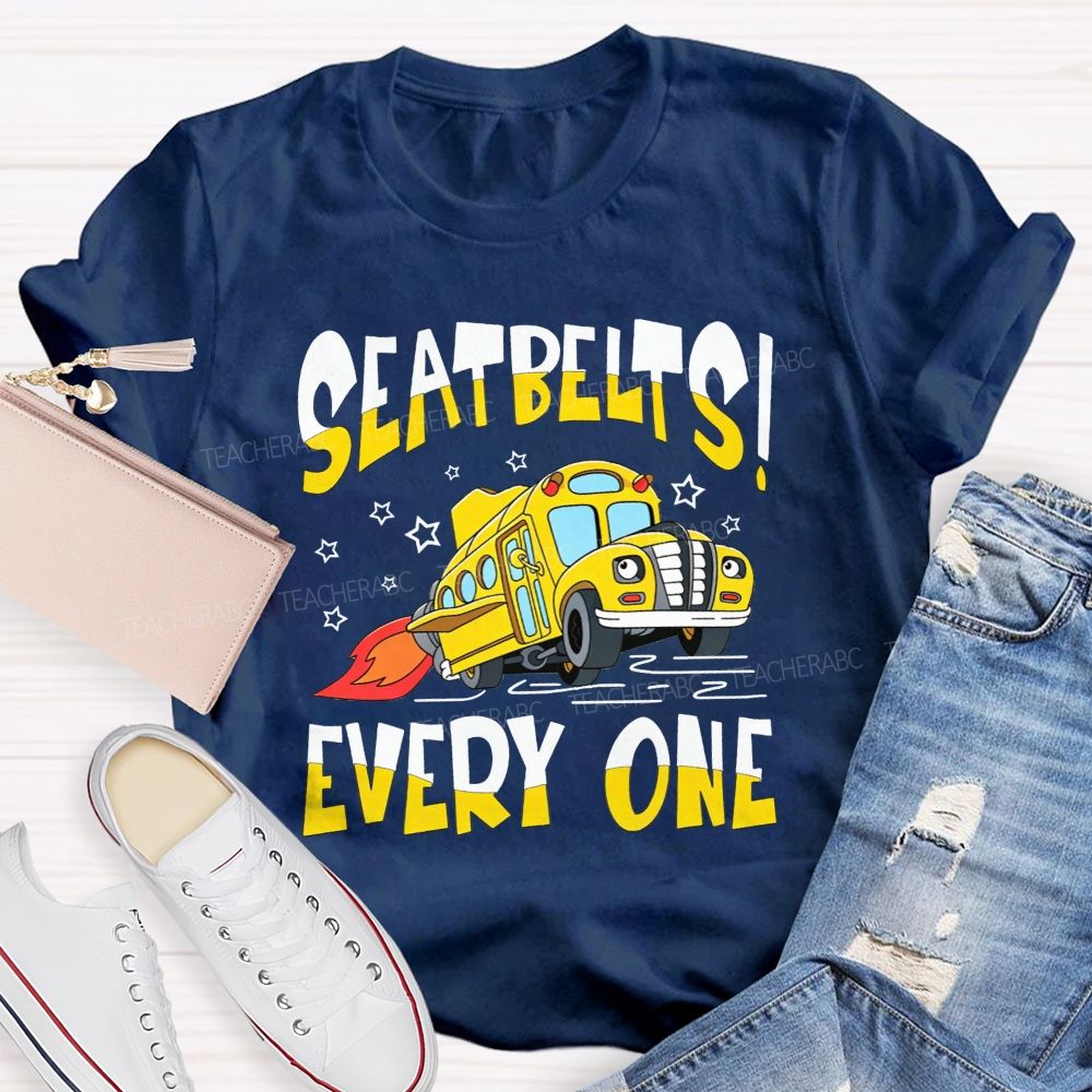 Magic School Bus Seatbelts Everyone T-shirt