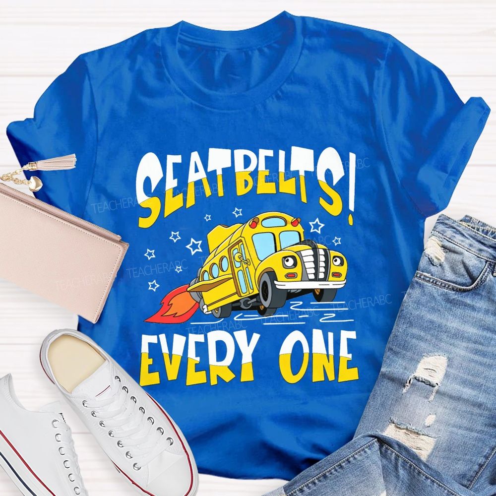Magic School Bus Seatbelts Everyone T-shirt