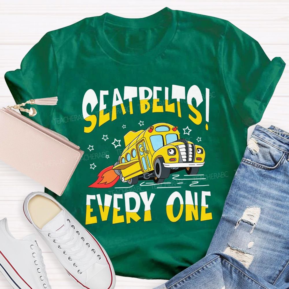 Magic School Bus Seatbelts Everyone T-shirt