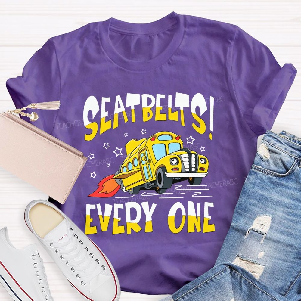 Magic School Bus Seatbelts Everyone T-shirt