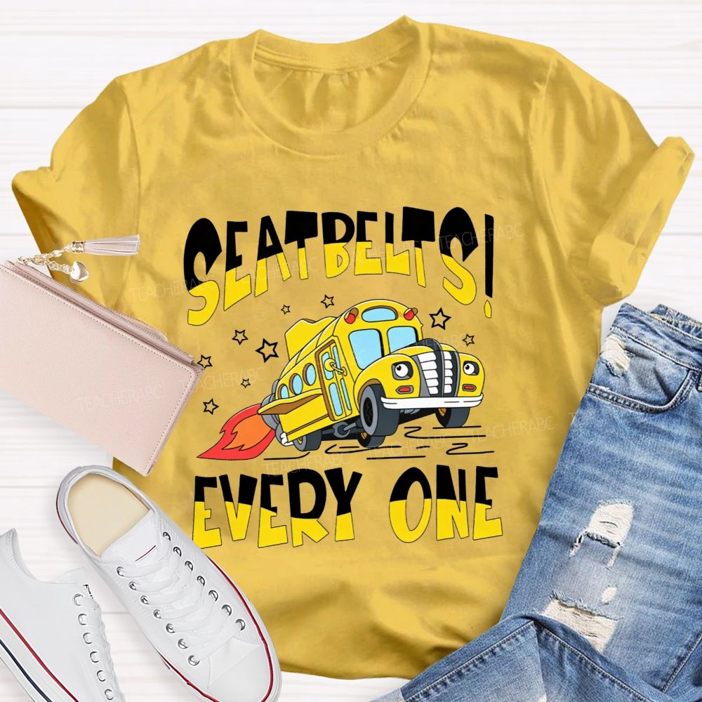 Magic School Bus Seatbelts Everyone T-shirt