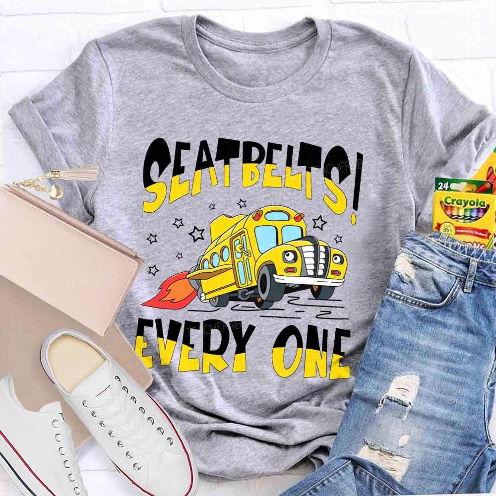 Magic School Bus Seatbelts Everyone T-shirt