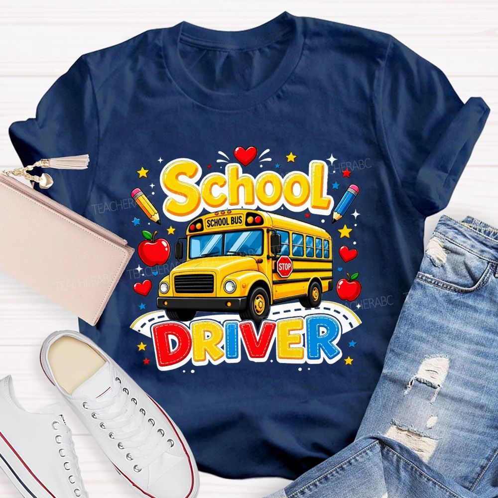 School Driver Transporting Little Learners Every Day T-shirt