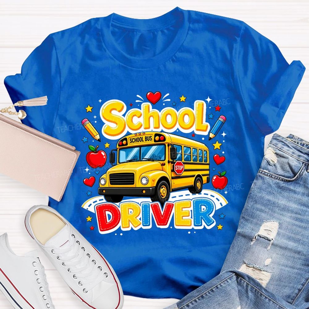 School Driver Transporting Little Learners Every Day T-shirt