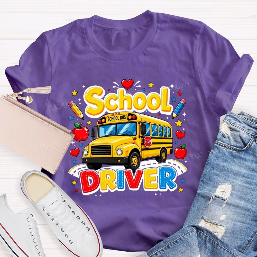 School Driver Transporting Little Learners Every Day T-shirt