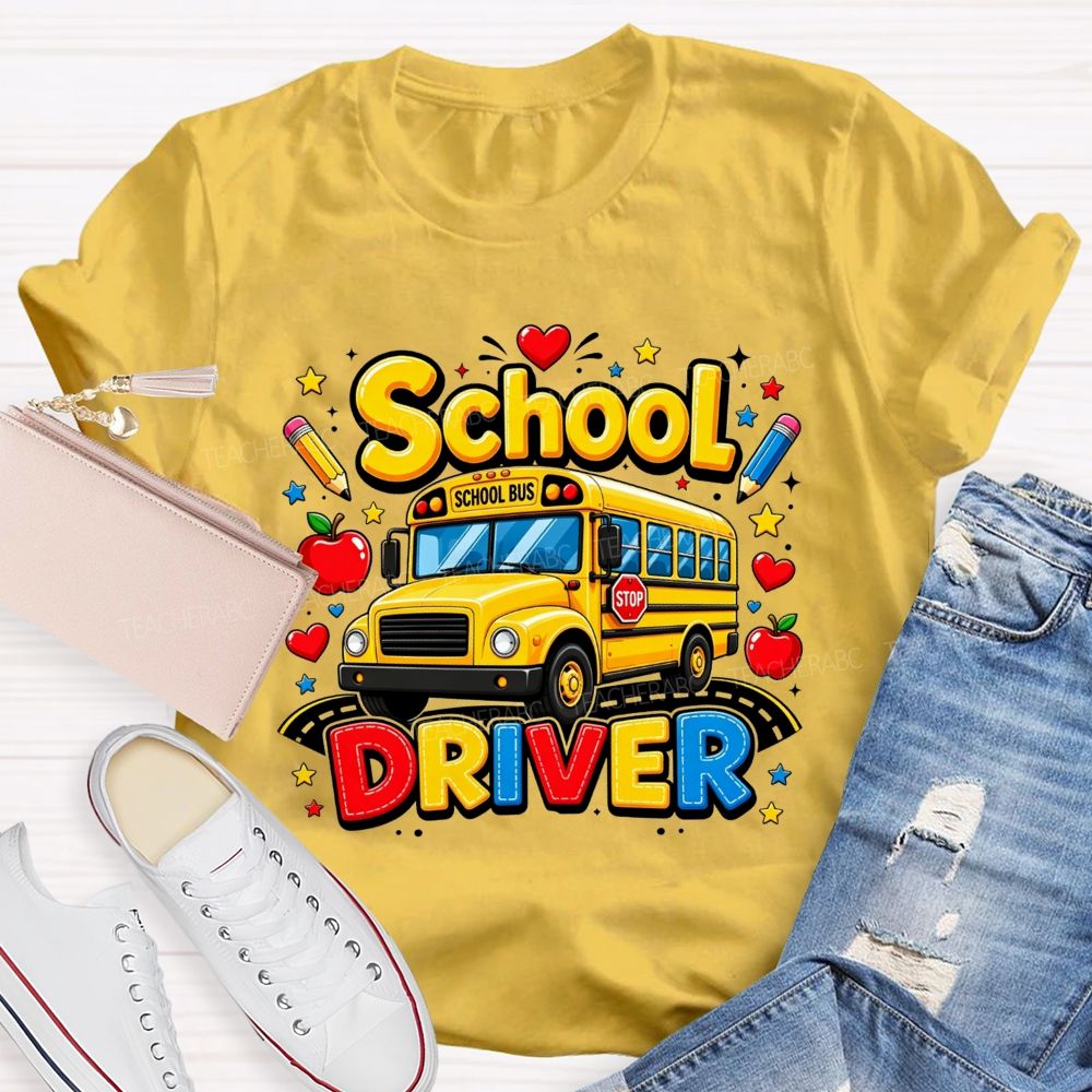 School Driver Transporting Little Learners Every Day T-shirt