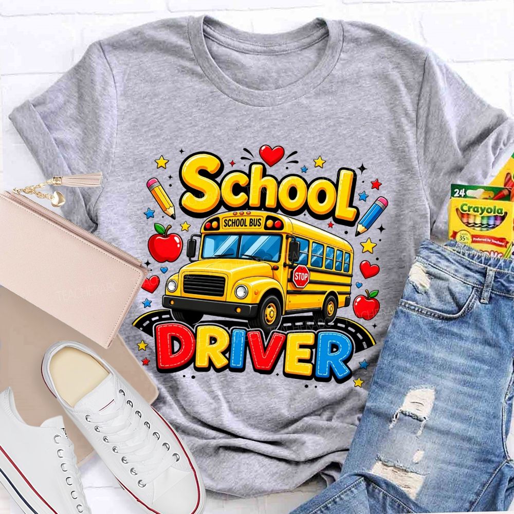 School Driver Transporting Little Learners Every Day T-shirt