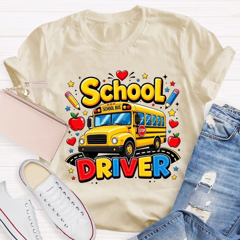 School Driver Transporting Little Learners Every Day T-shirt