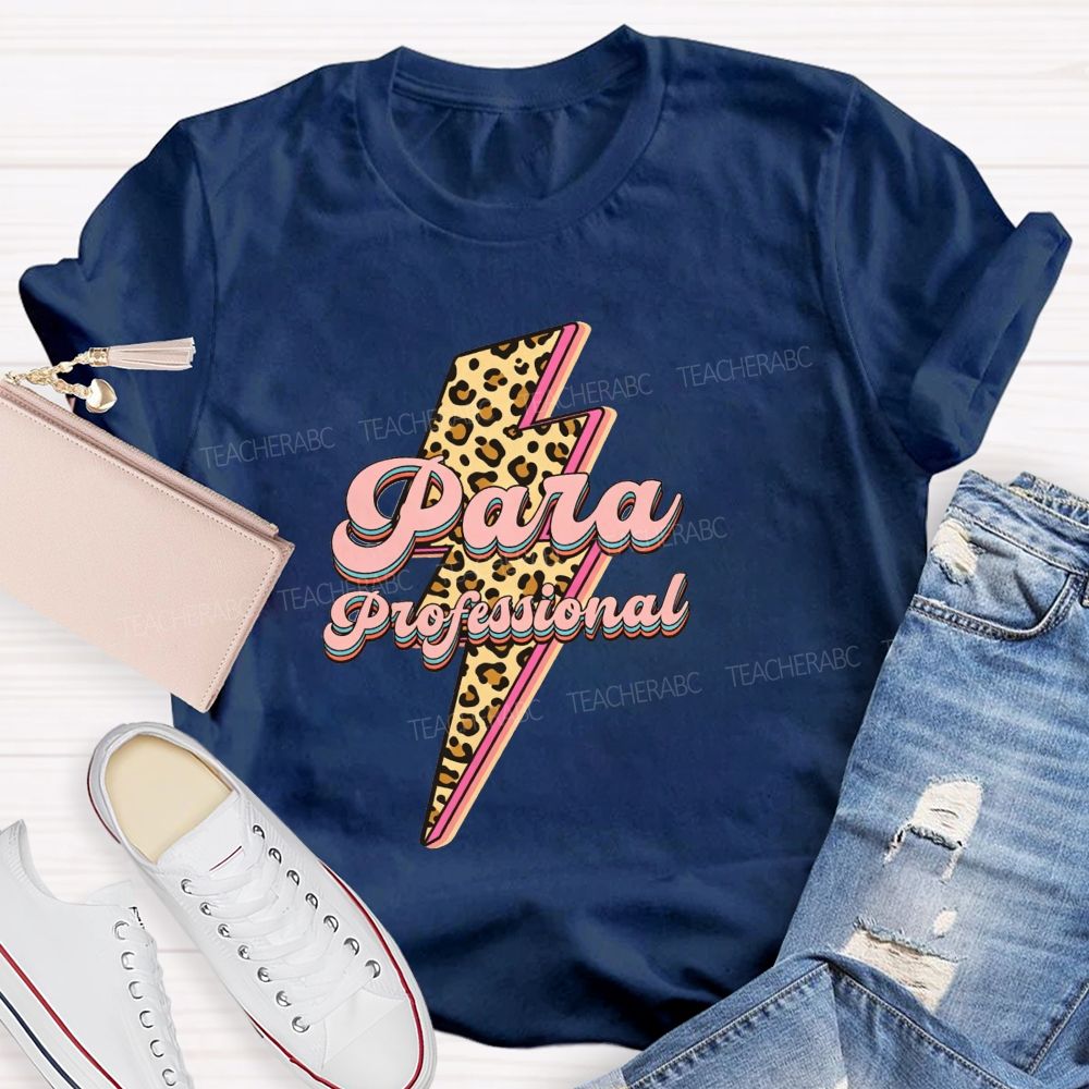 Para Professional Leopard Teacher T-Shirt