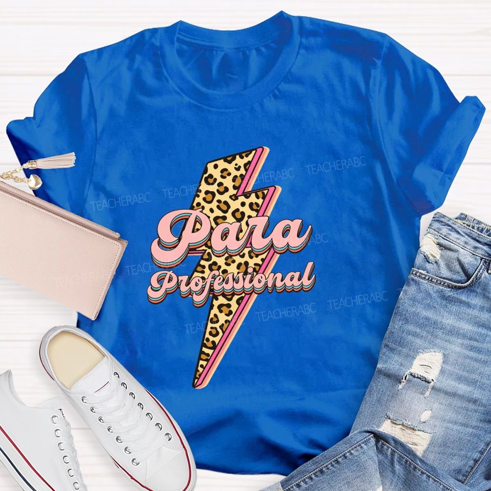 Para Professional Leopard Teacher T-Shirt
