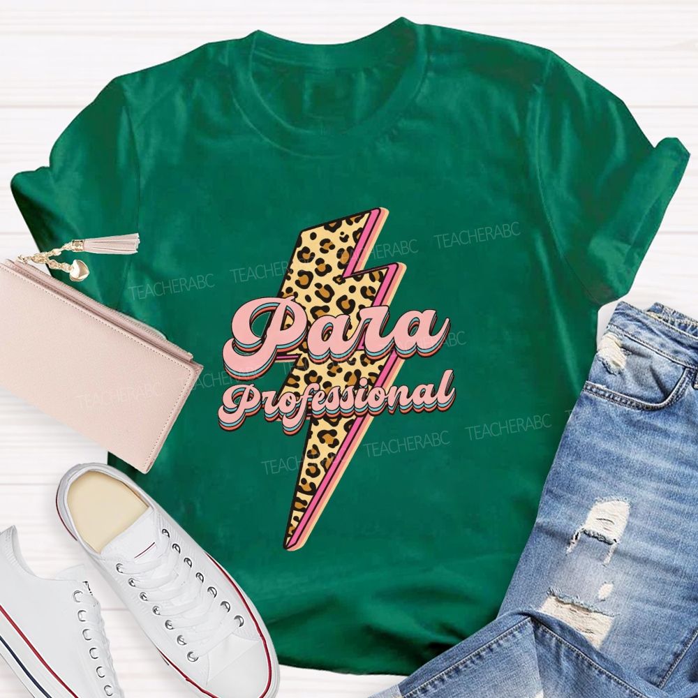Para Professional Leopard Teacher T-Shirt