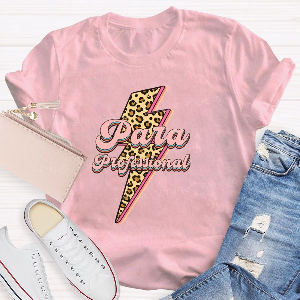 Para Professional Leopard Teacher T-Shirt