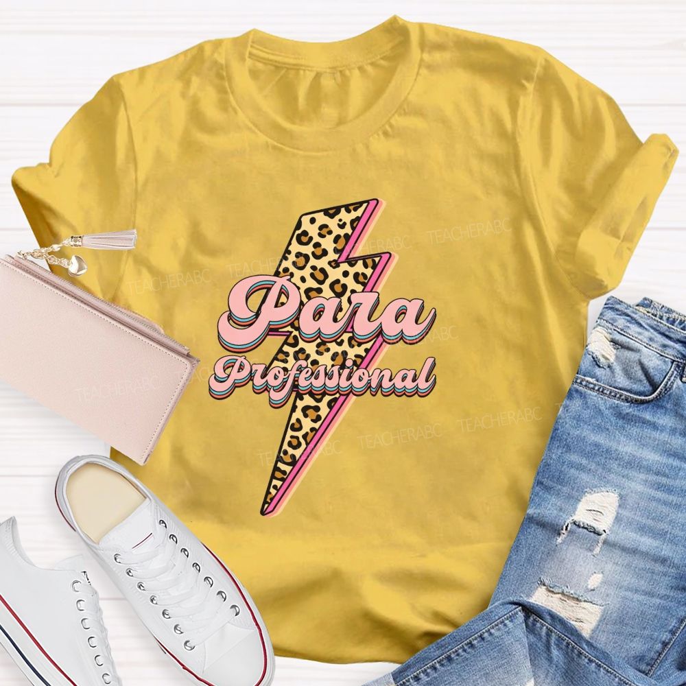 Para Professional Leopard Teacher T-Shirt
