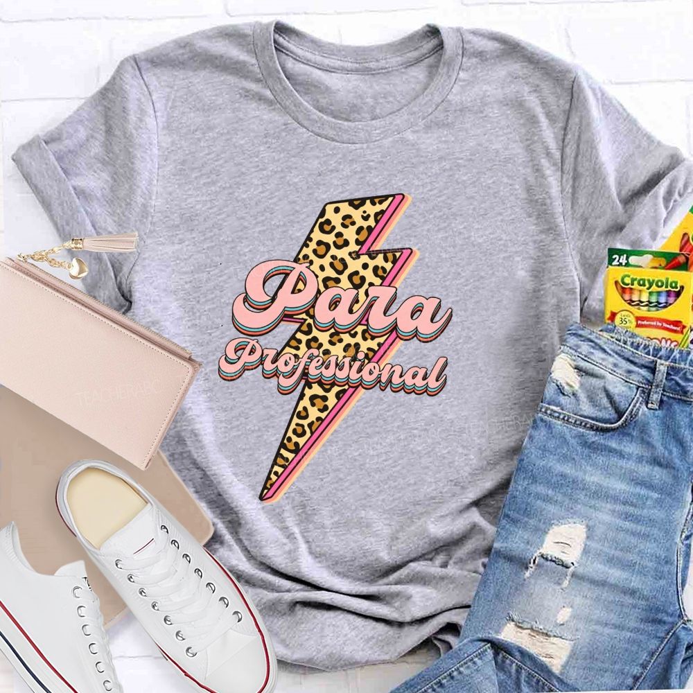 Para Professional Leopard Teacher T-Shirt