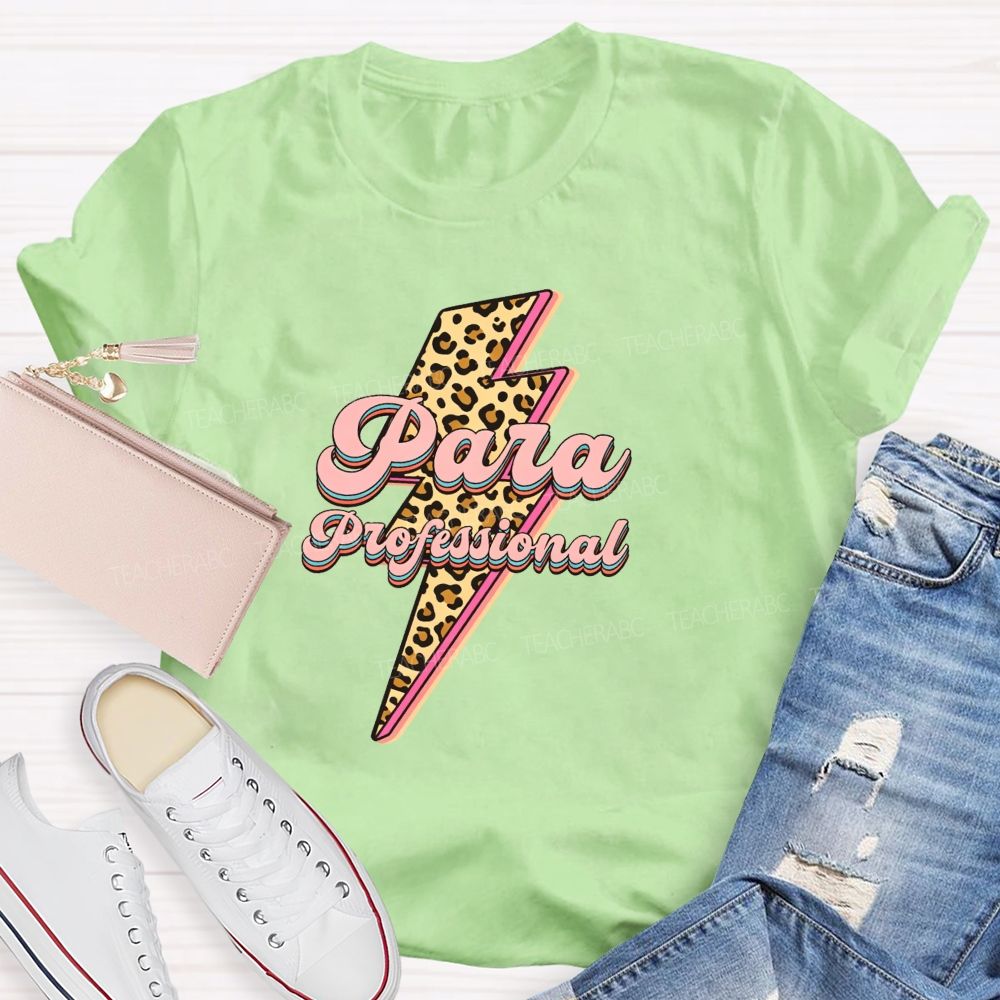 Para Professional Leopard Teacher T-Shirt