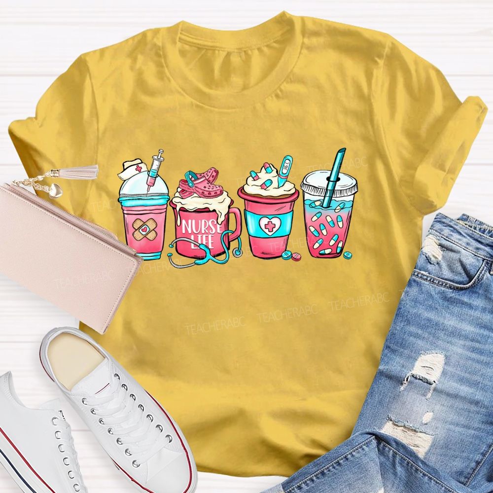 Nurse Life Drink Cup Sublimation T-shirt