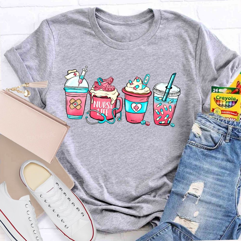 Nurse Life Drink Cup Sublimation T-shirt