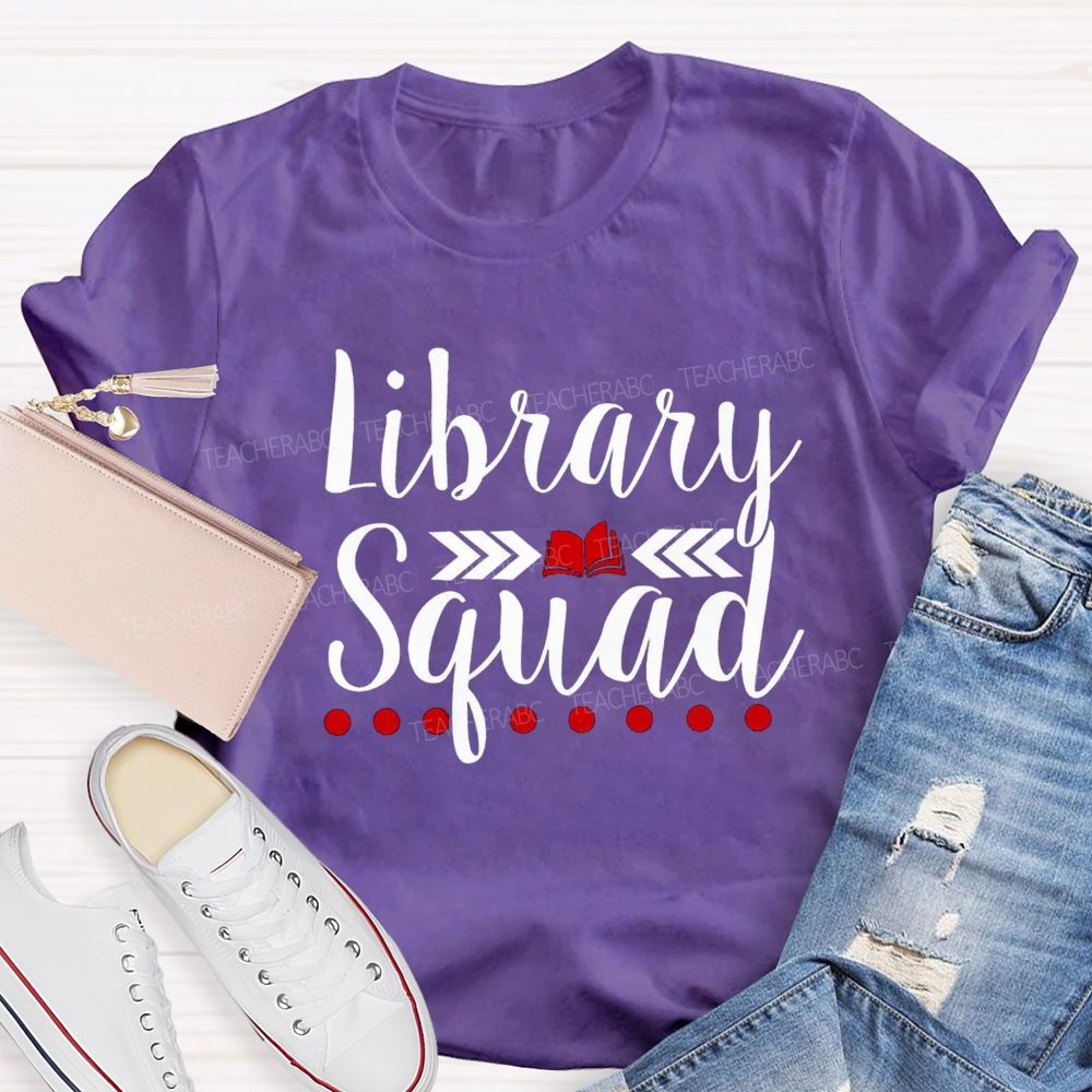 Library Squad Love Books Teacher T-shirt