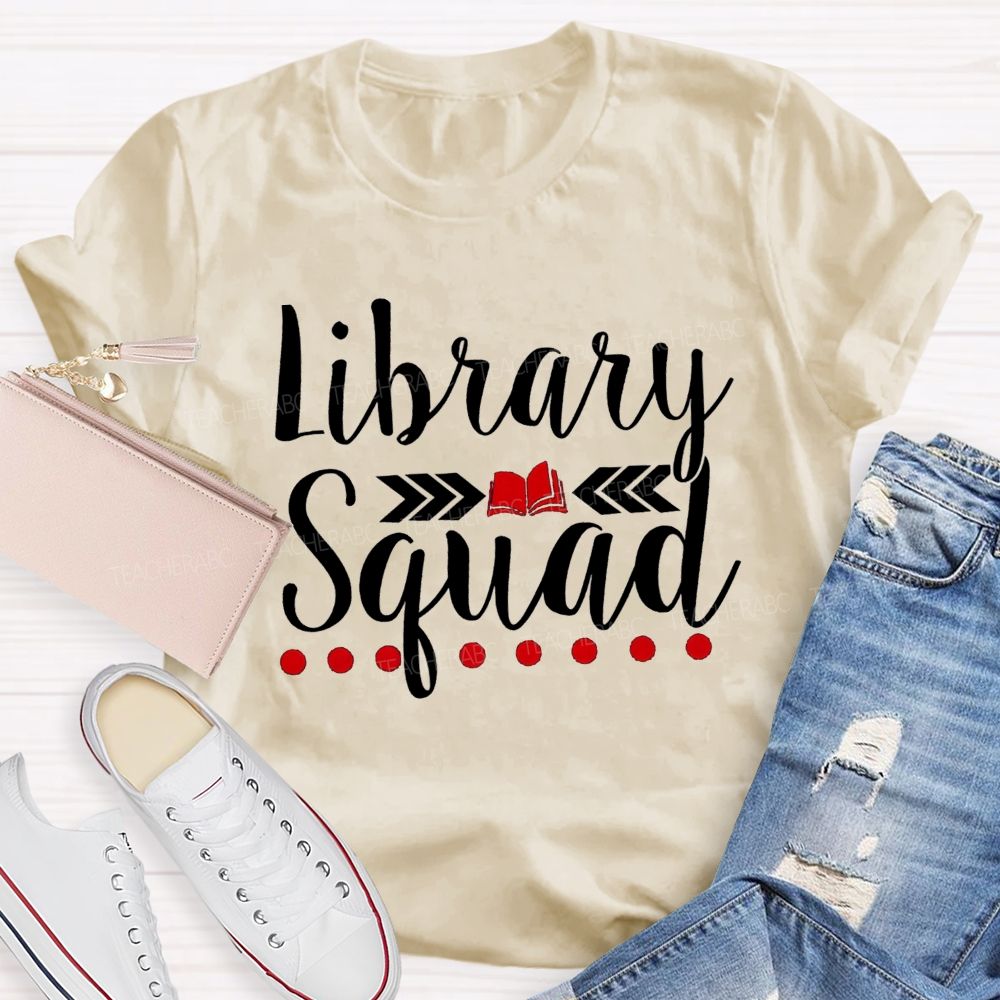 Library Squad Love Books Teacher T-shirt