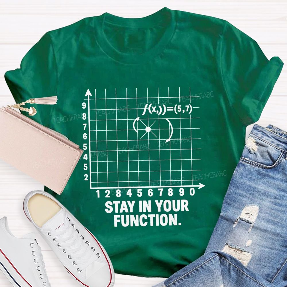 Stay In Your Function Math Teacher T-shirt