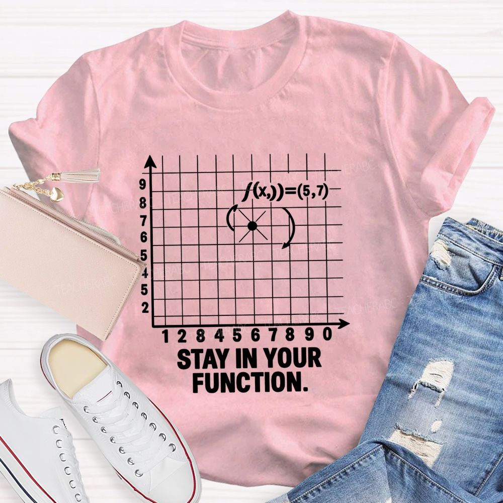 Stay In Your Function Math Teacher T-shirt