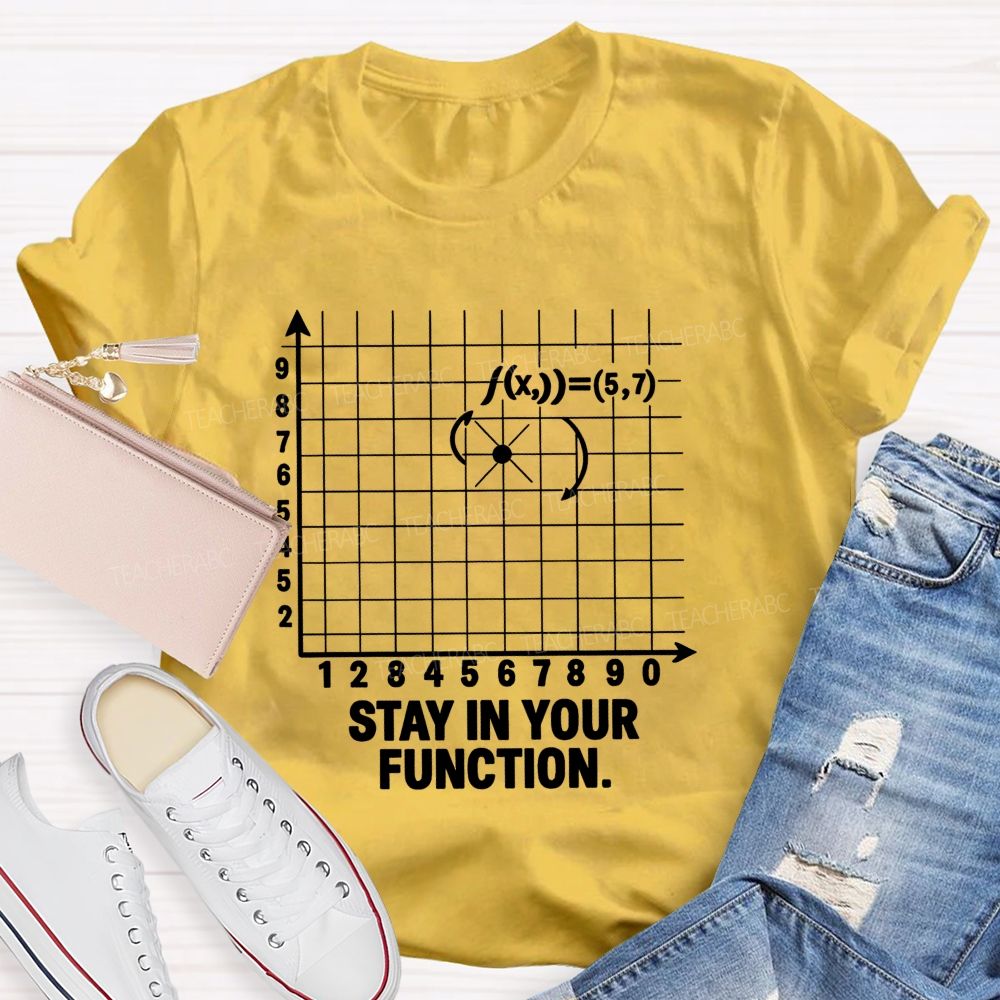 Stay In Your Function Math Teacher T-shirt