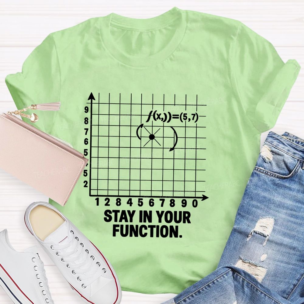 Stay In Your Function Math Teacher T-shirt