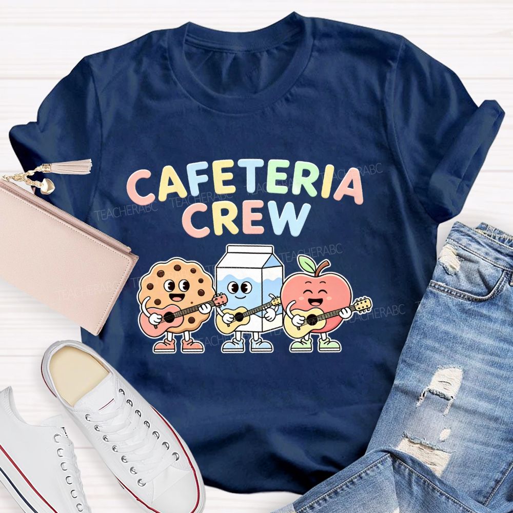 Cafeteria Crew Happy Cookie Milk And Apple Teacher T-Shirt
