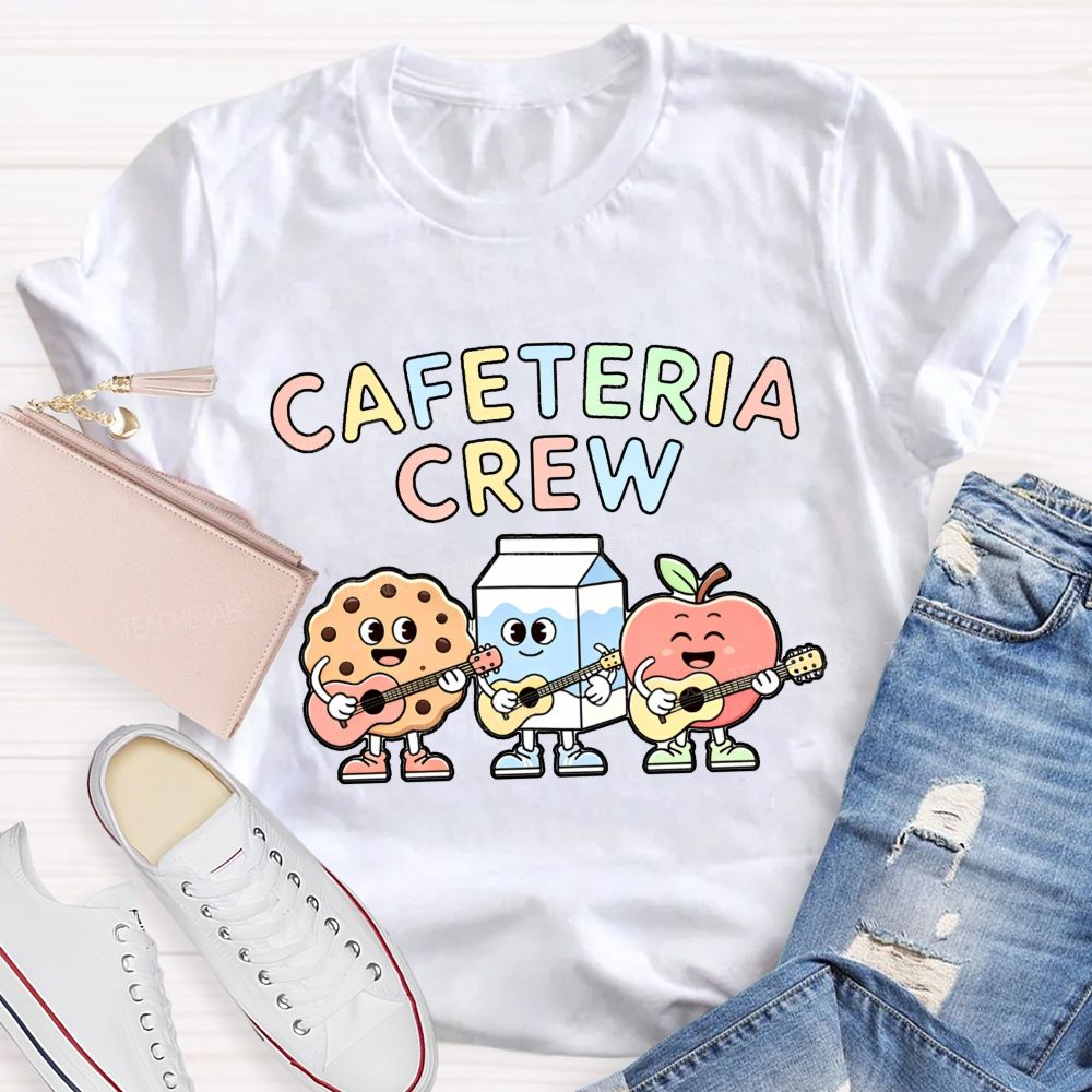 Cafeteria Crew Happy Cookie Milk And Apple Teacher T-Shirt