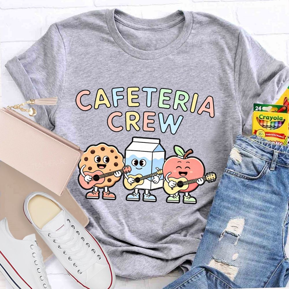 Cafeteria Crew Happy Cookie Milk And Apple Teacher T-Shirt