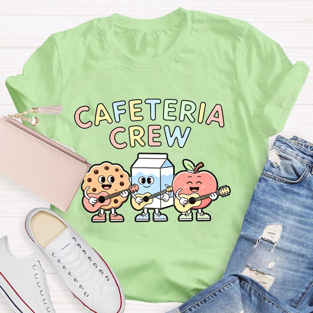 Cafeteria Crew Happy Cookie Milk And Apple Teacher T-Shirt