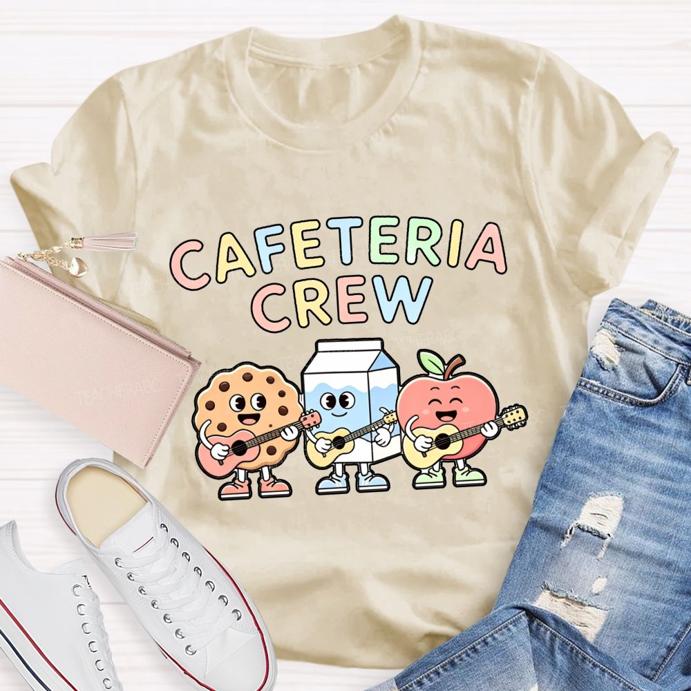 Cafeteria Crew Happy Cookie Milk And Apple Teacher T-Shirt