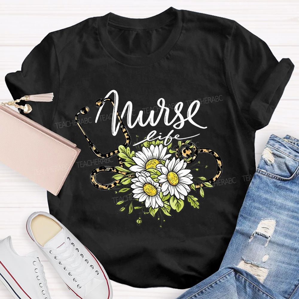 Nurse Life Powered By Compassion And Coffee T-shirt