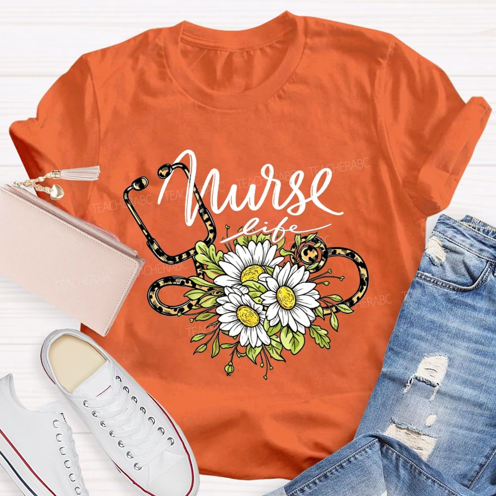 Nurse Life Powered By Compassion And Coffee T-shirt