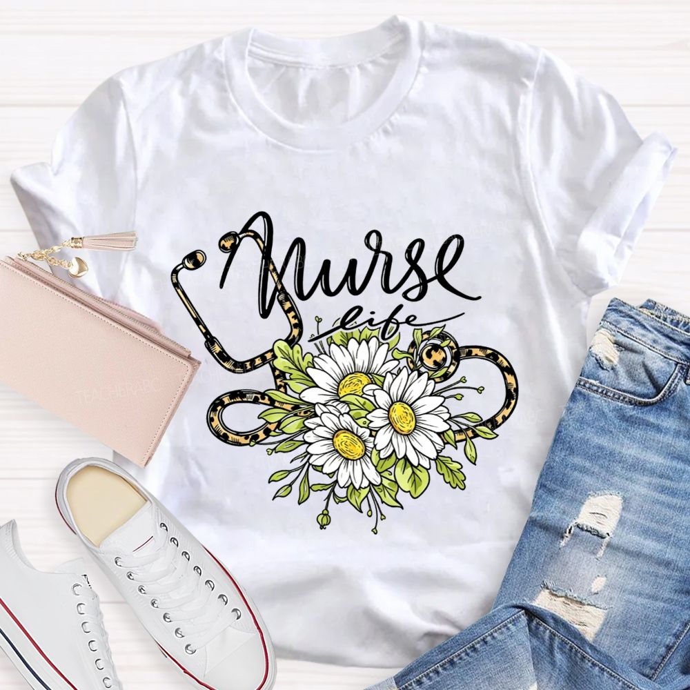 Nurse Life Powered By Compassion And Coffee T-shirt