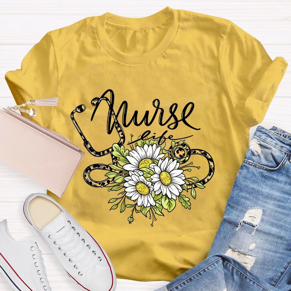 Nurse Life Powered By Compassion And Coffee T-shirt