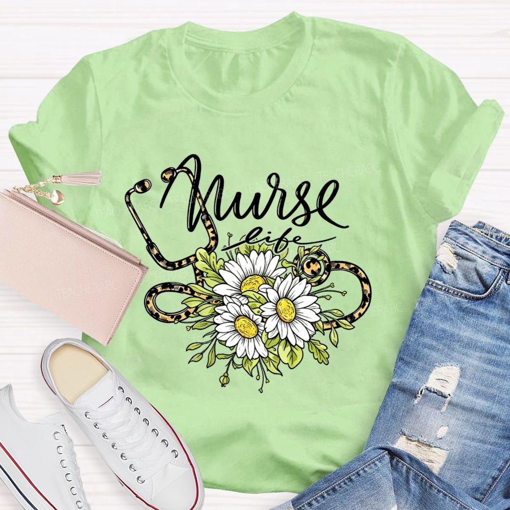 Nurse Life Powered By Compassion And Coffee T-shirt