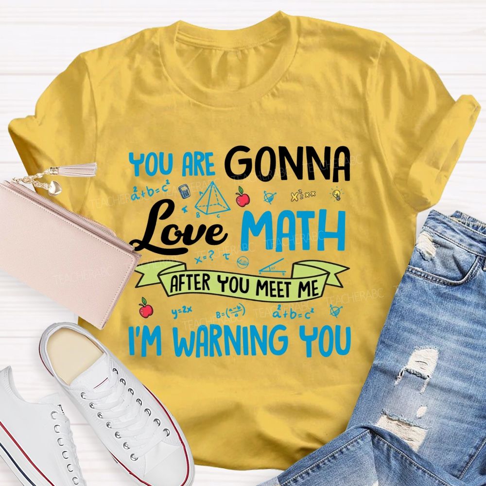 You Are Gonna Love Math After You Meet Me I'M Warning You Teacher T-shirt