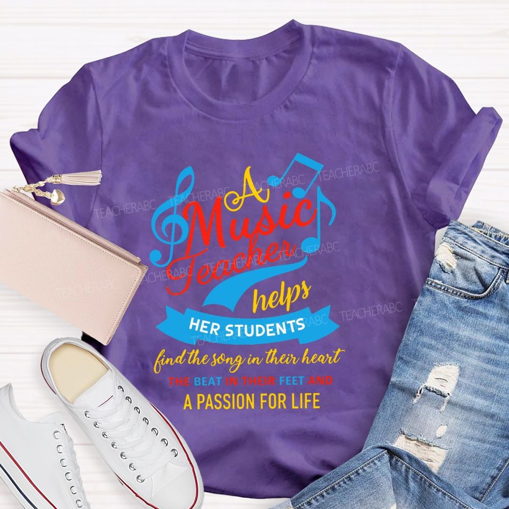 A Music Teacher Helps Her Students Find The Song In Their Heart T-shirt