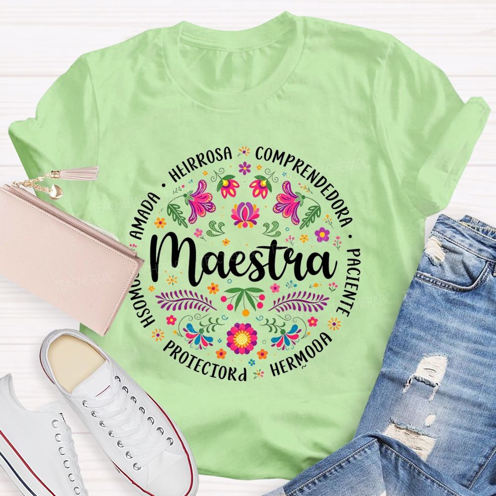 Maestra Amada Hermosa Hermosa Protectora Paciente Comprendedora T-shirt