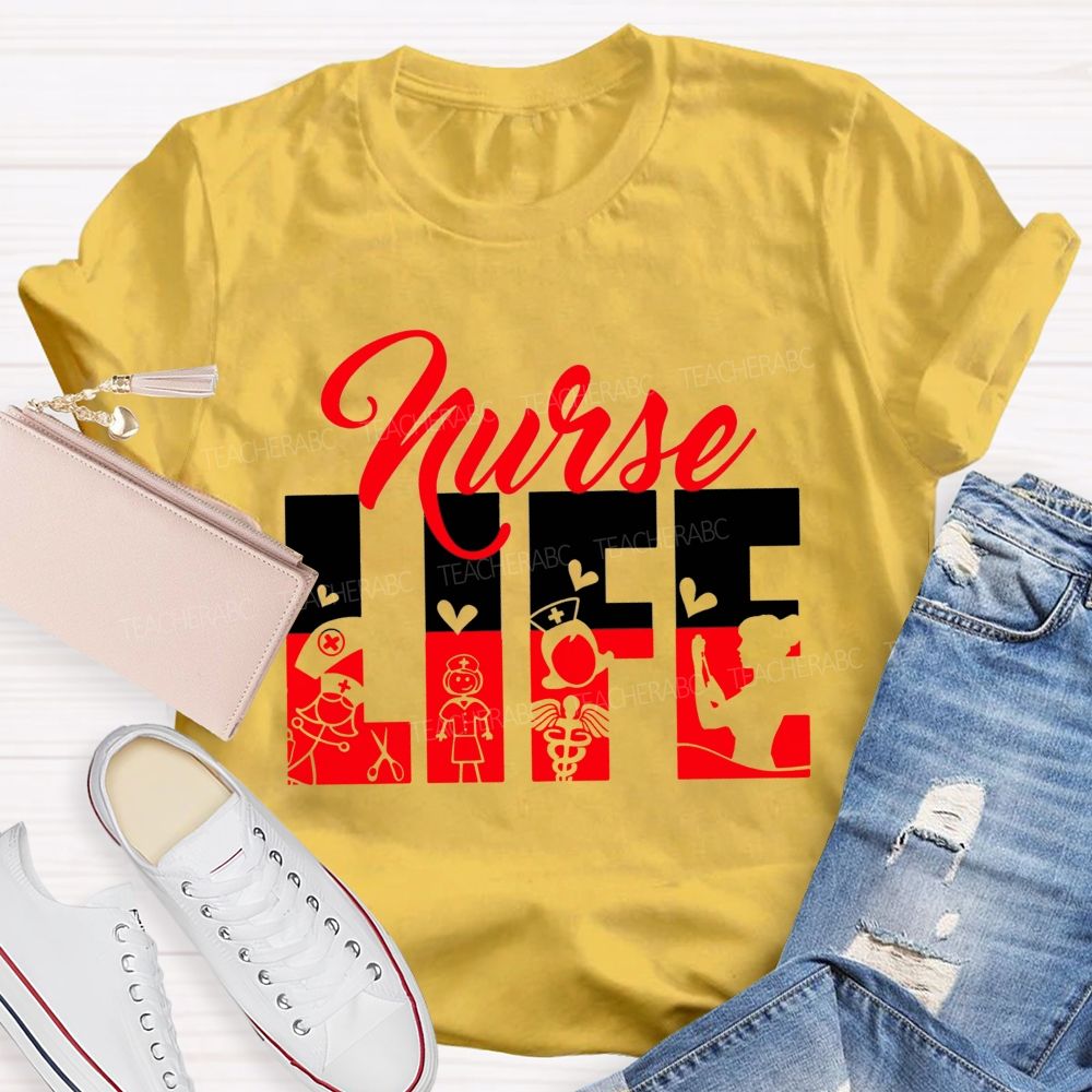 Nurse Life Compassion Runs In My Scrubs T-shirt